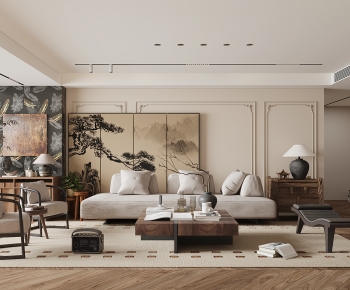 Wabi-sabi Style A Living Room-ID:440521003