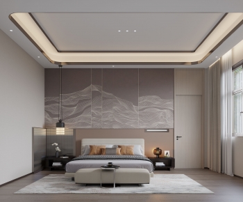 Modern New Chinese Style Bedroom-ID:592020033