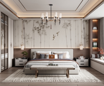 New Chinese Style Bedroom-ID:752070078