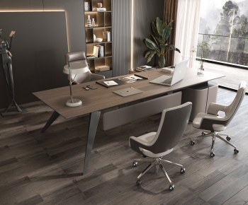Modern Office Desk And Chair-ID:818847892