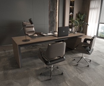 Modern Office Desk And Chair-ID:263760093