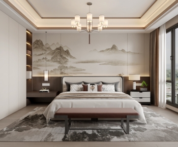 New Chinese Style Bedroom-ID:438766007
