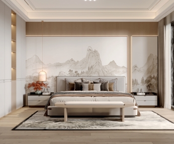 New Chinese Style Bedroom-ID:301410913