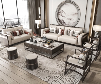 Chinese Style New Chinese Style Sofa Combination-ID:159480612
