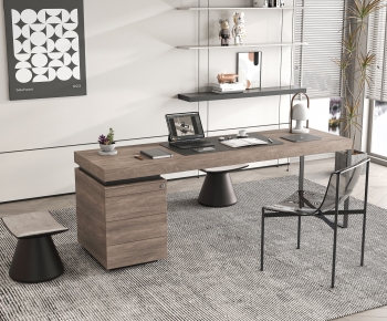 Modern Computer Desk And Chair-ID:925034054
