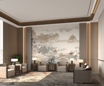 New Chinese Style Office Living Room-ID:579682117