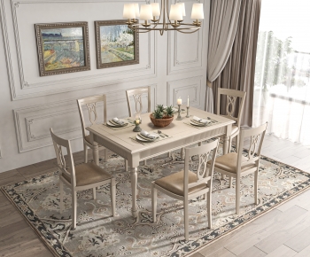 American Style Dining Table And Chairs-ID:863665102