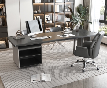 Modern Computer Desk And Chair-ID:945807934