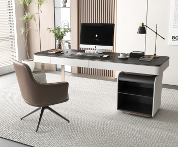 Modern Computer Desk And Chair-ID:598512894