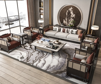 Chinese Style New Chinese Style Sofa Combination-ID:238822943