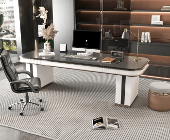 Modern Computer Desk And Chair-ID:121401077