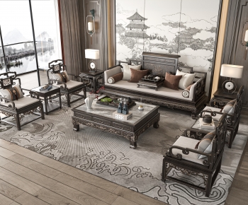 Chinese Style Sofa Combination-ID:269110271