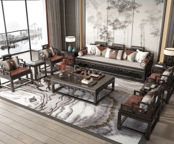 Chinese Style Sofa Combination-ID:931339341