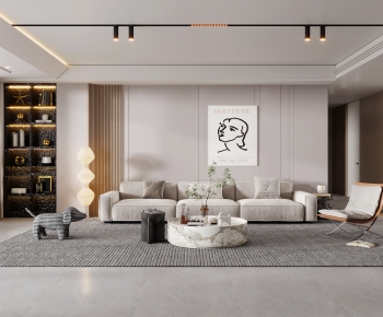 Modern A Living Room-ID:749872928