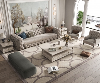 American Style French Style Sofa Combination-ID:276927957