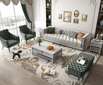 American Style Sofa Combination-ID:163904914