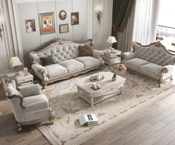 American Style Sofa Combination-ID:309587008