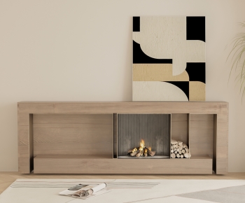 Modern Wabi-sabi Style Fireplace-ID:809818032