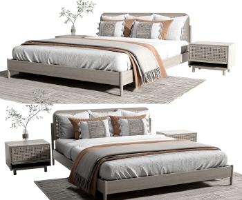 Modern Double Bed-ID:758080967