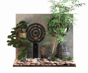 新中式竹子石头景观小品-ID:792011022
