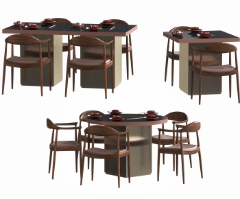 New Chinese Style Dining Table And Chairs-ID:450536017