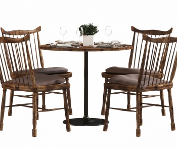 New Chinese Style Dining Table And Chairs-ID:237318043