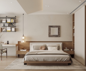 Modern Wabi-sabi Style Bedroom-ID:891256092