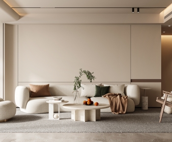 Modern Wabi-sabi Style A Living Room-ID:749715091