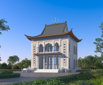 New Chinese Style Chinese Style Religious Architecture-ID:455811021