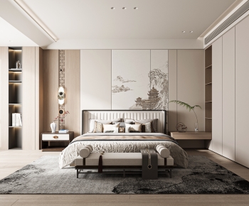 New Chinese Style Bedroom-ID:442408089