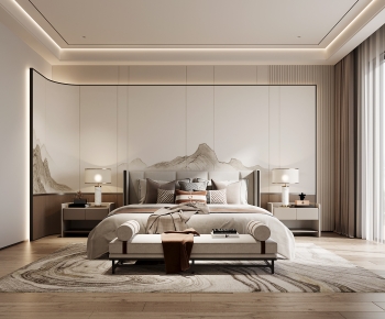 New Chinese Style Bedroom-ID:523904096