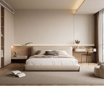 Modern Wabi-sabi Style Bedroom-ID:720823054