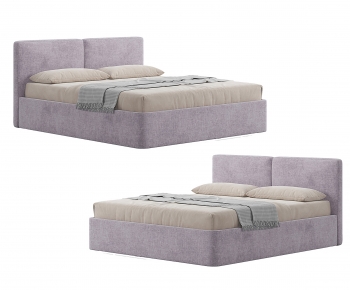 Nordic Style Double Bed-ID:638048895