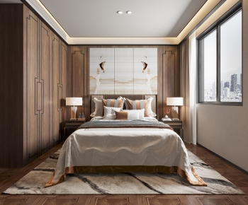 New Chinese Style Bedroom-ID:113415967