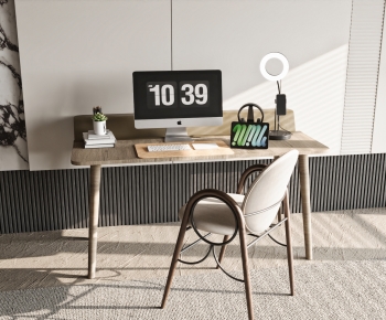 Modern Computer Desk And Chair-ID:797605045