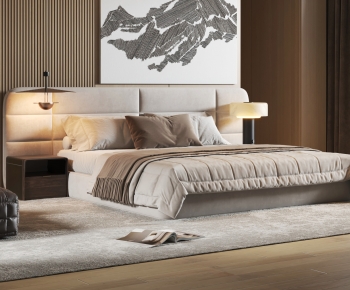 Modern Double Bed-ID:767762907