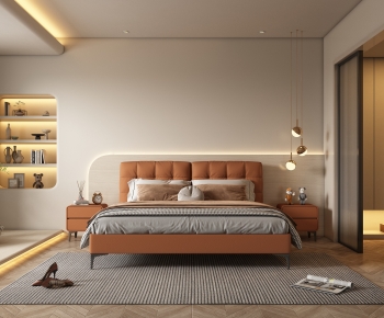 Modern Wabi-sabi Style Bedroom-ID:178386938