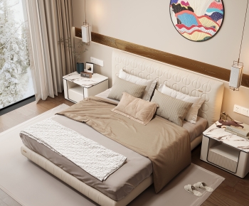 Modern Double Bed-ID:393469364
