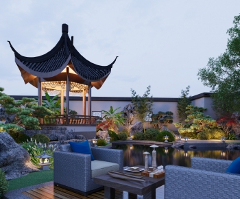 Chinese Style Garden Landscape-ID:572446114