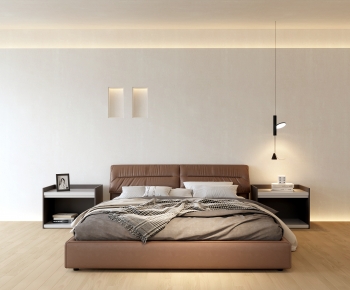 Modern Double Bed-ID:124157915