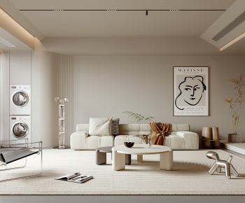 Modern Wabi-sabi Style A Living Room-ID:200529102