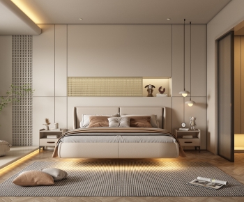 Modern Wabi-sabi Style Bedroom-ID:105988984