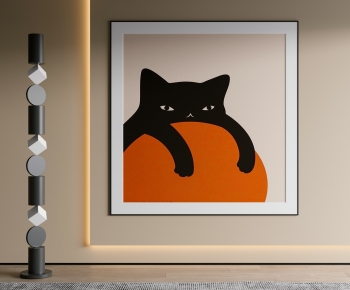 现代抽象猫装饰画-ID:330225949