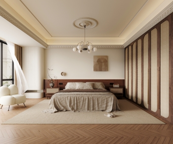 Wabi-sabi Style Bedroom-ID:976524117