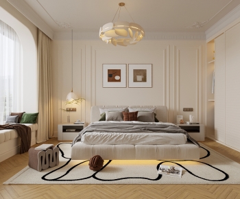 Modern French Style Bedroom-ID:339191915