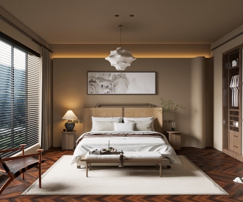 Wabi-sabi Style Bedroom-ID:460987099