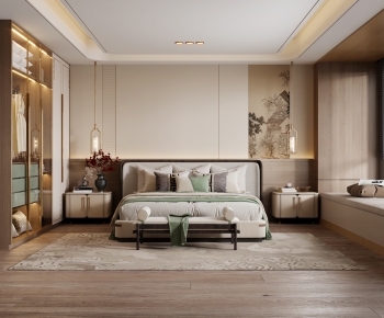 New Chinese Style Bedroom-ID:678886894