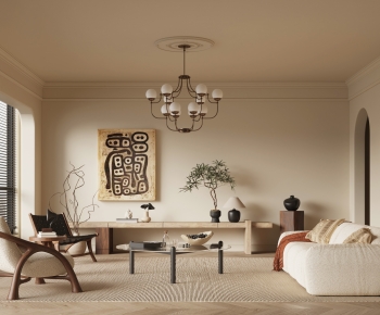 Wabi-sabi Style A Living Room-ID:705822942