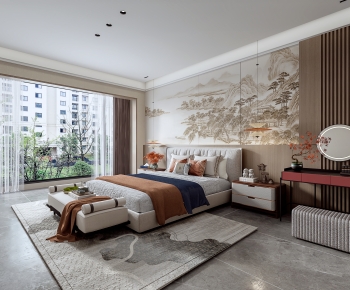 New Chinese Style Bedroom-ID:716726067