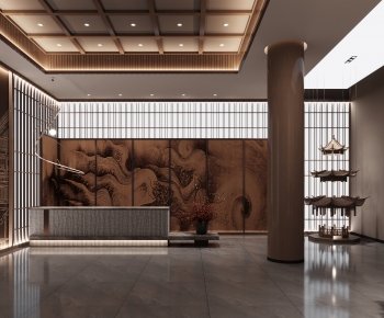 New Chinese Style Lobby Hall-ID:396859695